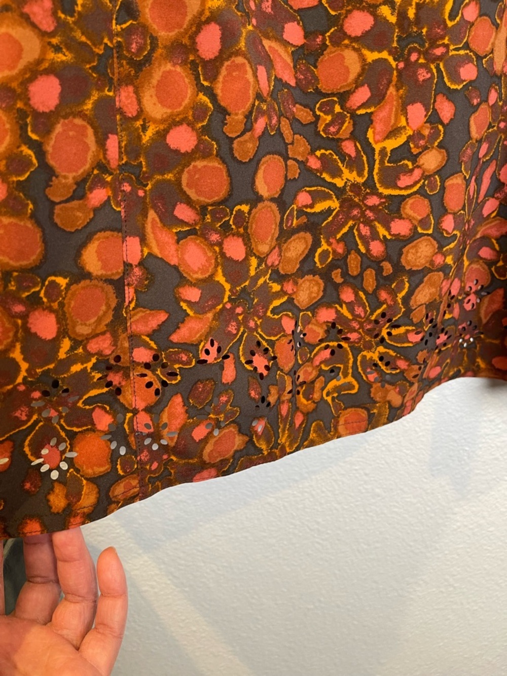 Floral A-Line Sundress in Rust and Olive - Picture 5 of 7